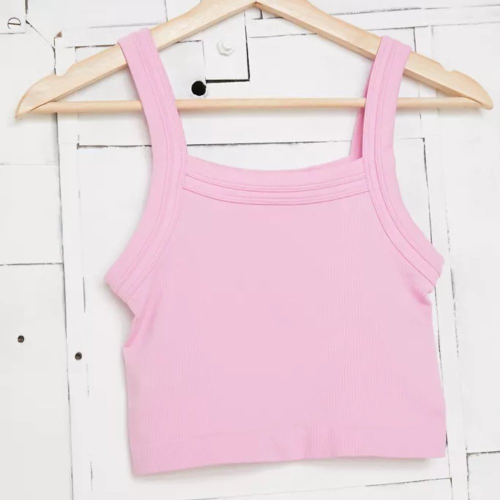 UO Outsiders Seamless Crop Top (Pink)